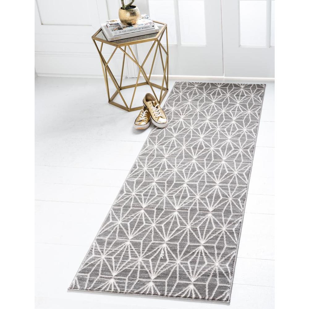 Uptown Fifth Avenue Area Rug 2' 7" x 13' 11", Runner Gray. Picture 2