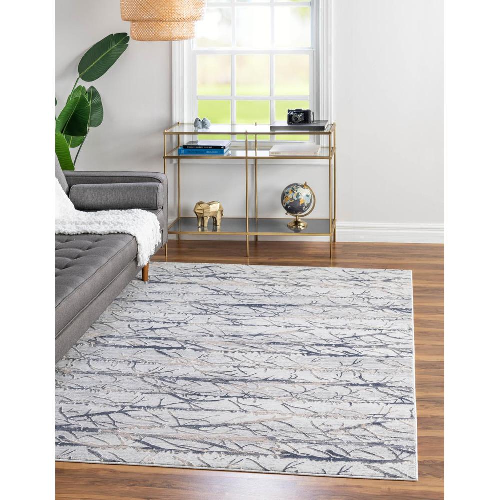 Finsbury Anne Area Rug 7' 0" x 10' 0", Rectangular Gray. Picture 2