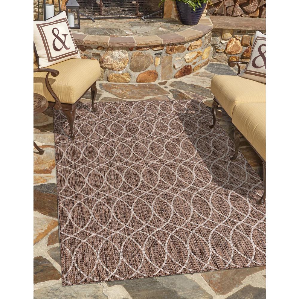 Outdoor Trellis Collection, Area Rug, Brown, 4' 0" x 6' 0", Rectangular. Picture 2