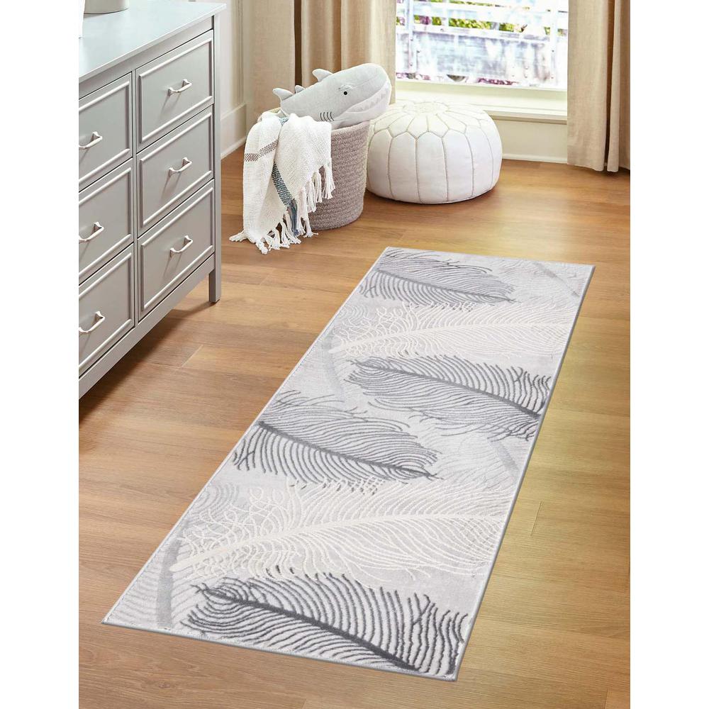 Finsbury Camilla Area Rug 2' 0" x 6' 0", Runner Gray. Picture 2
