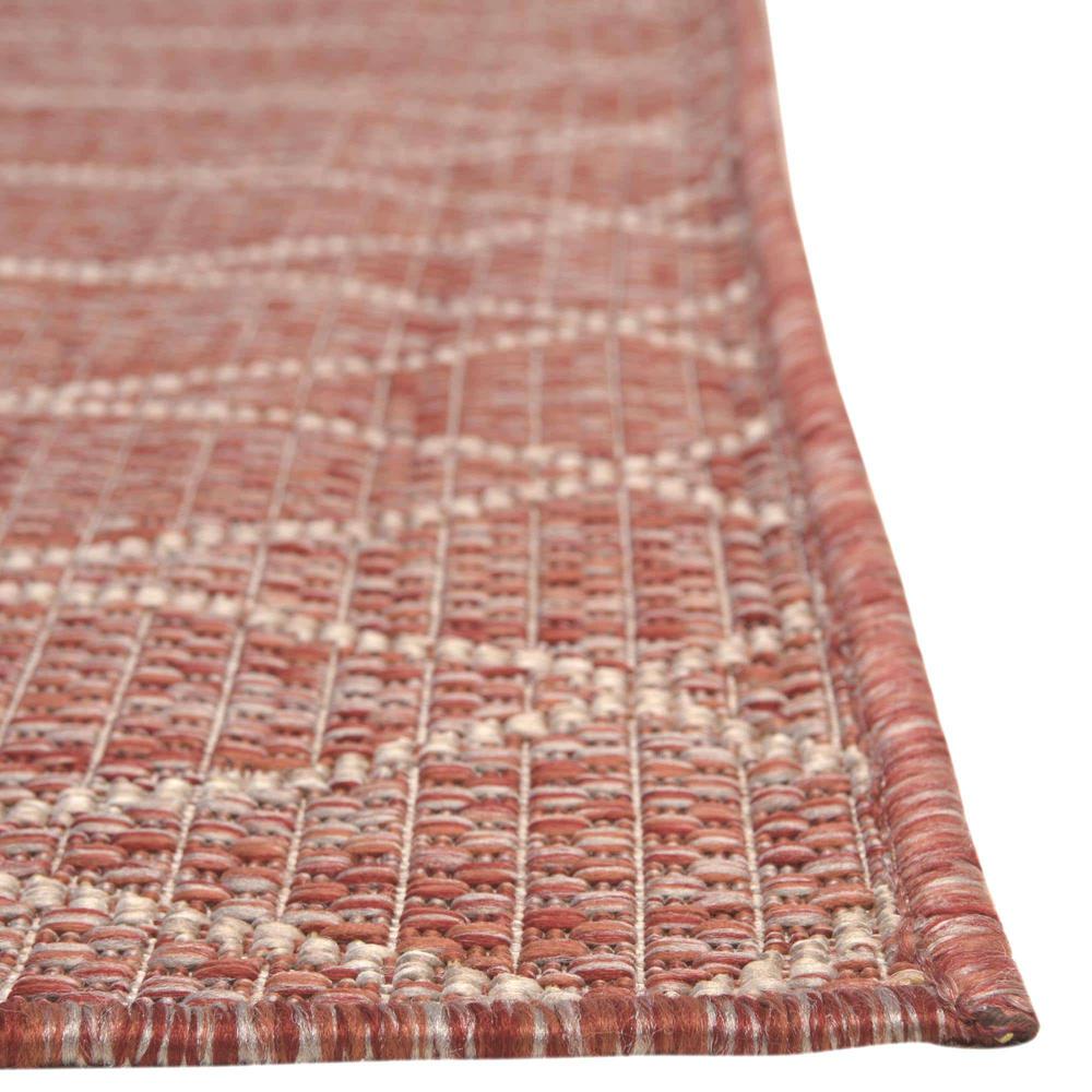 Outdoor Trellis Collection, Area Rug, Rust Red, 5' 3" x 7' 10", Rectangular. Picture 10