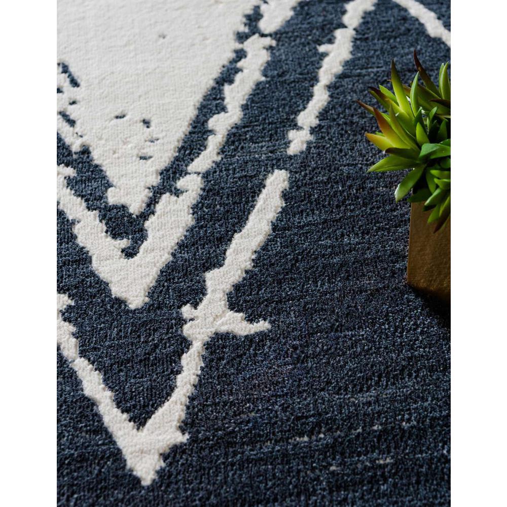 Uptown Carnegie Hill Area Rug 2' 7" x 8' 0", Runner Navy Blue. Picture 4