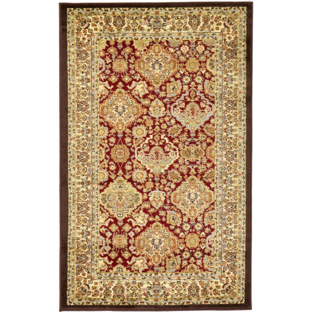 Colonial Voyage Rug, Red (3' 3 x 5' 3). Picture 3