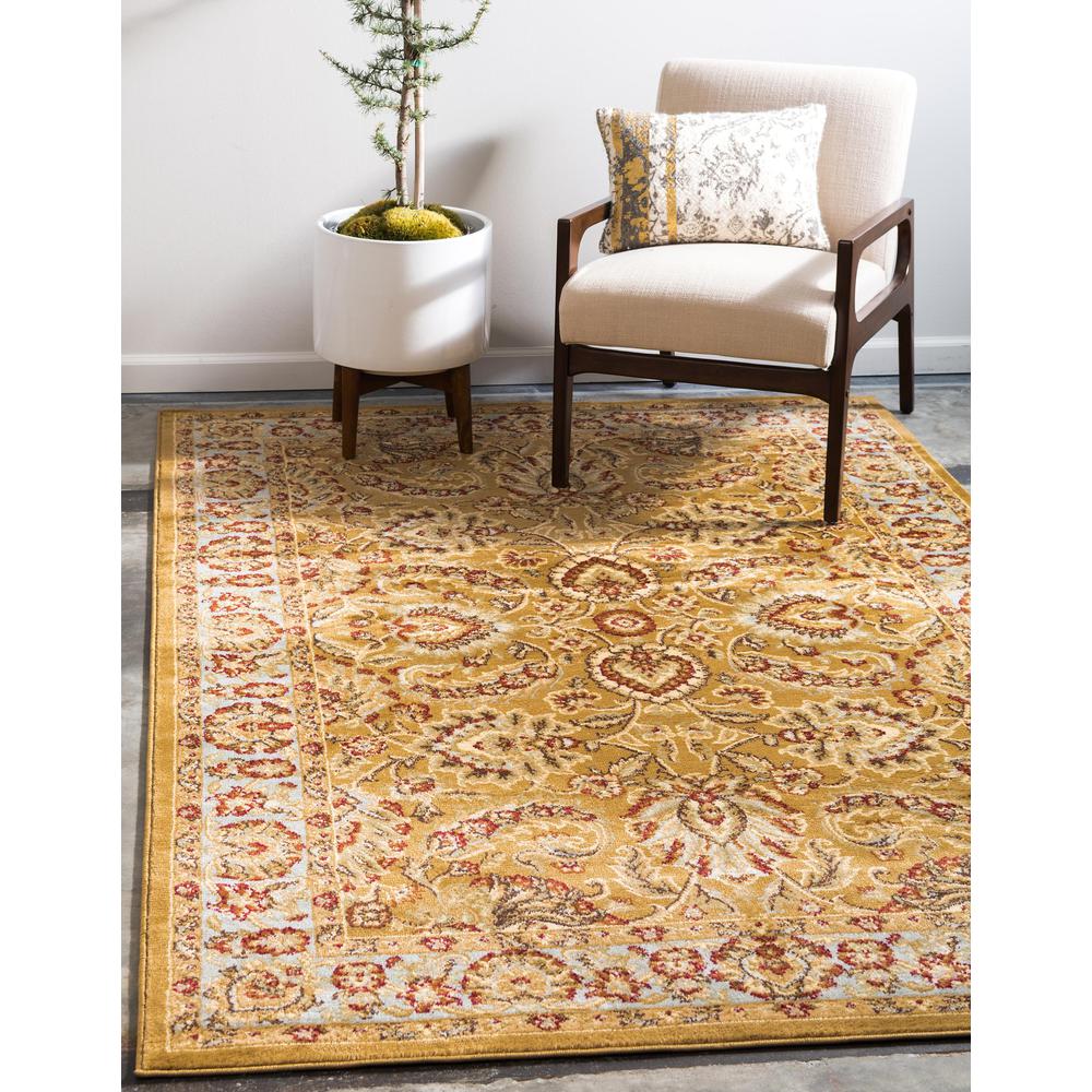 Asheville Voyage Rug, Gold/Ivory (10' 6 x 16' 5). Picture 2