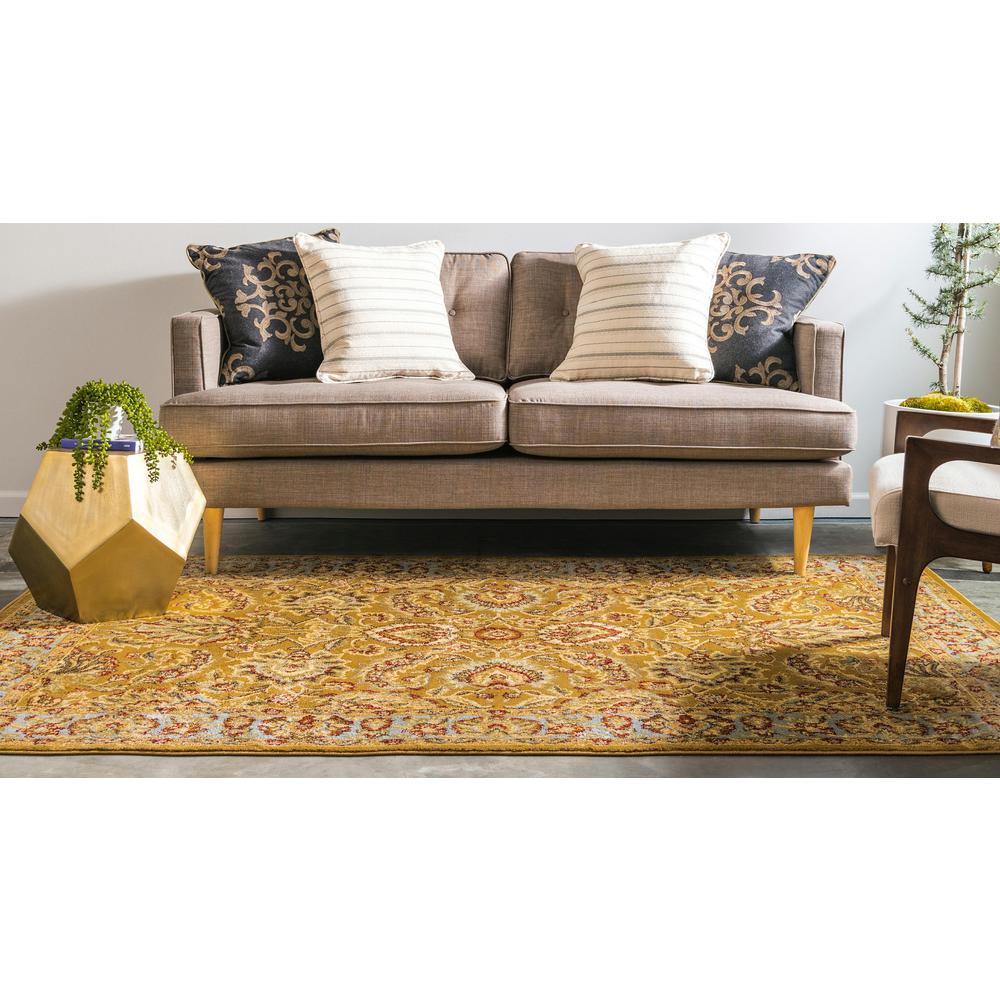 Asheville Voyage Rug, Gold/Ivory (10' 6 x 16' 5). Picture 4
