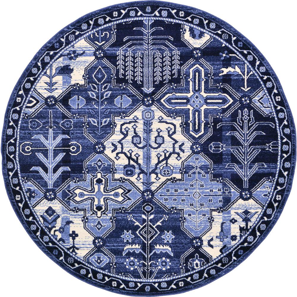 Cathedral La Jolla Rug, Blue (6' 0 x 6' 0). Picture 5
