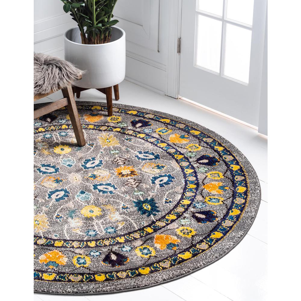 Medici Paradise Rug, Gray (6' 0 x 6' 0). Picture 2