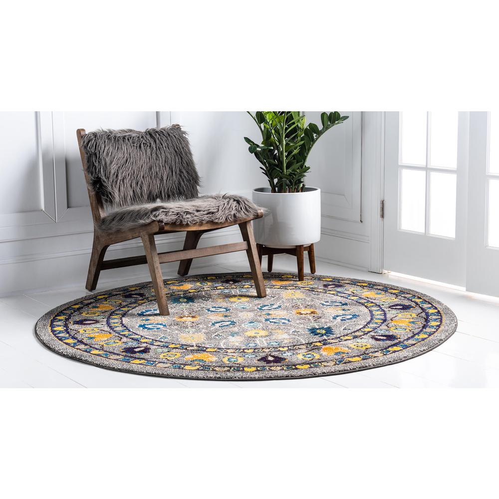 Medici Paradise Rug, Gray (6' 0 x 6' 0). Picture 3