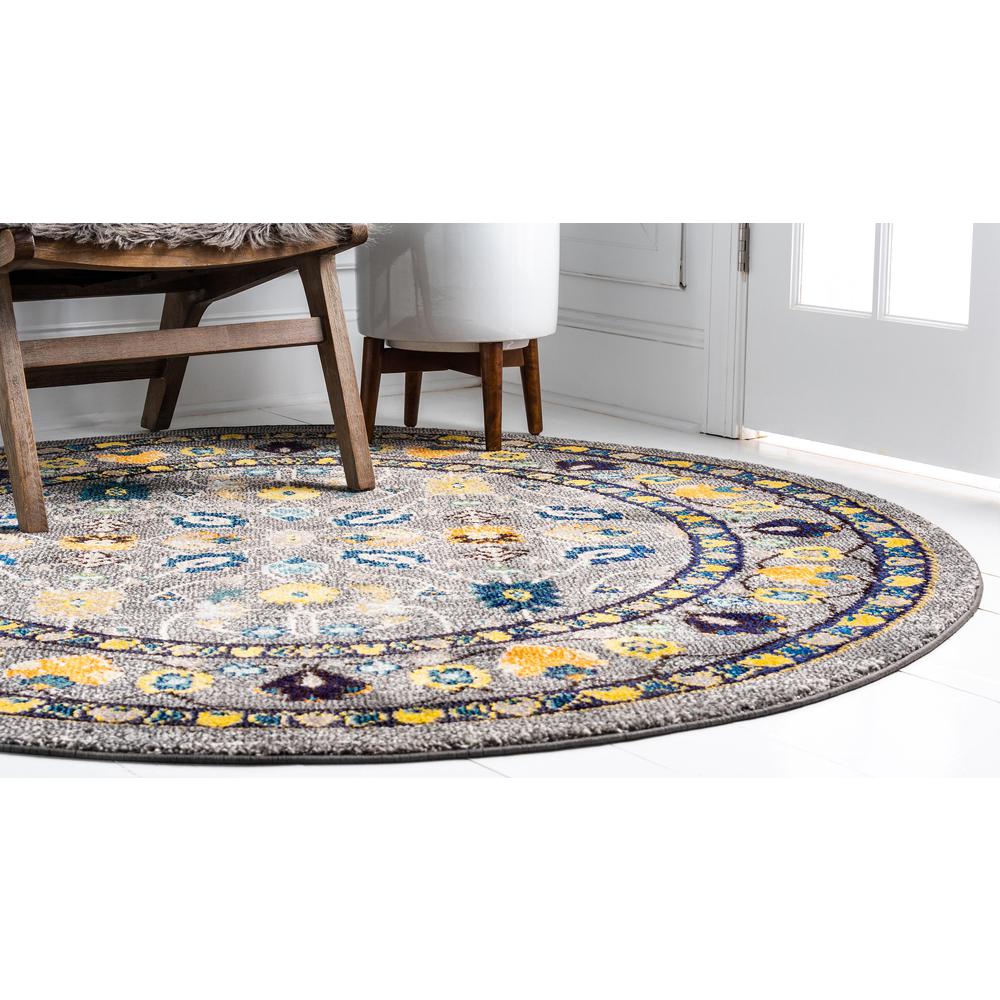Medici Paradise Rug, Gray (6' 0 x 6' 0). Picture 4