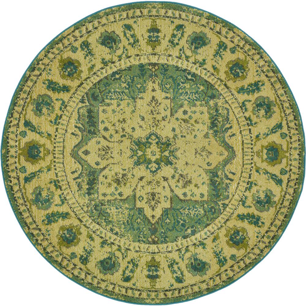 Medici Oasis Rug, Green (6' 0 x 6' 0). Picture 2