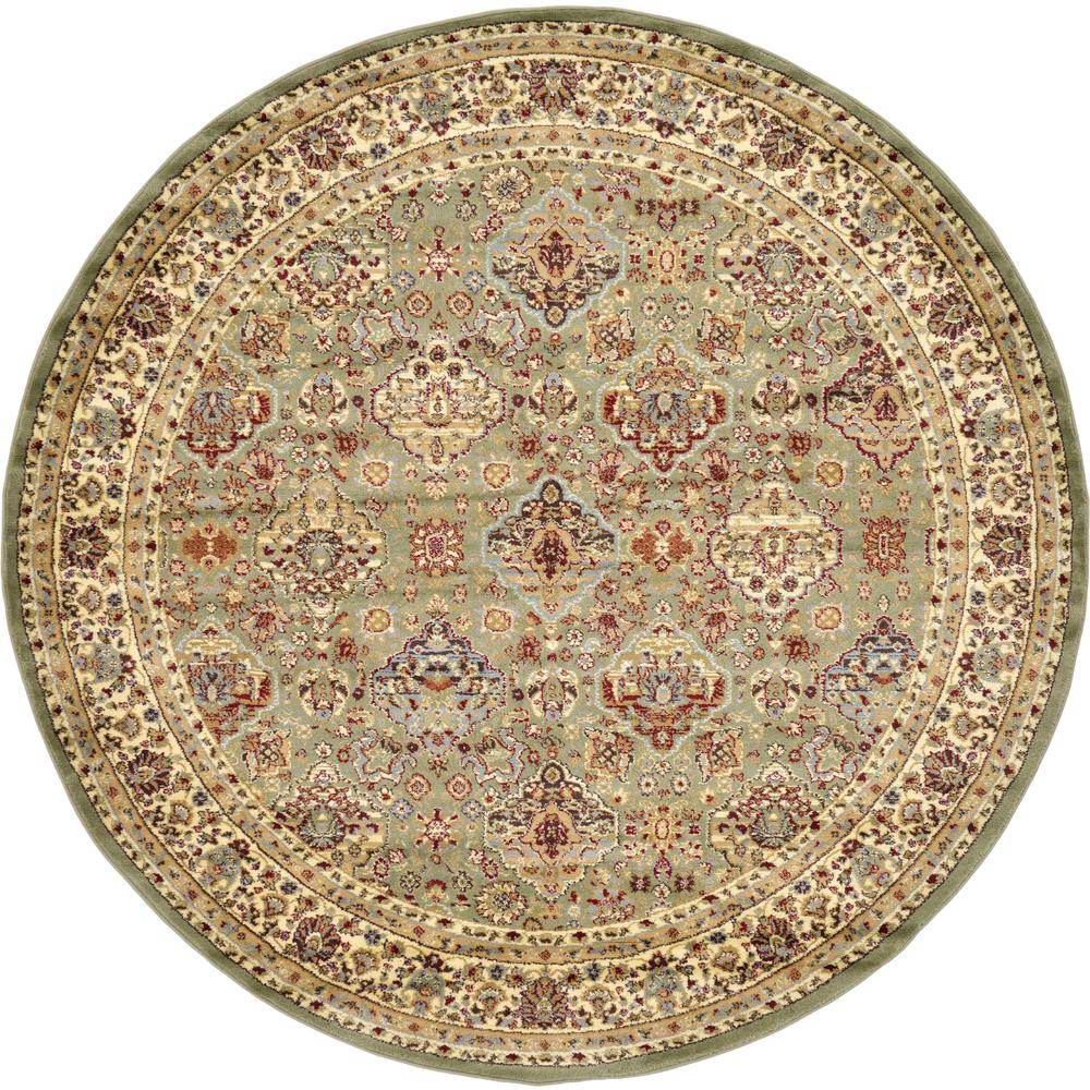 Colonial Voyage Rug, Light Green (8' 0 x 8' 0). Picture 2