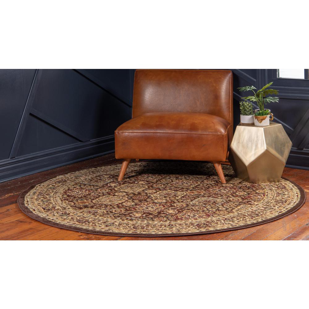 Colonial Voyage Rug, Brown (6' 0 x 6' 0). Picture 3