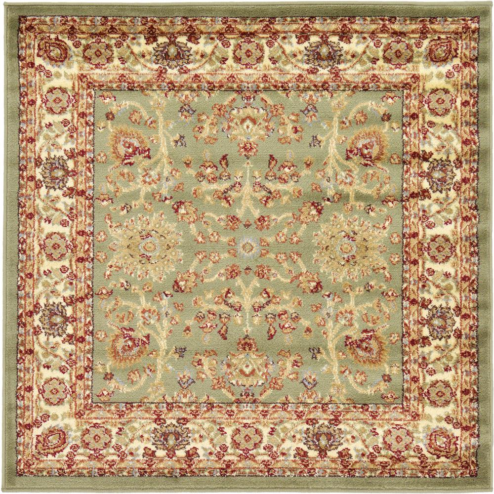 St. Florence Voyage Rug, Light Green (4' 0 x 4' 0). Picture 2