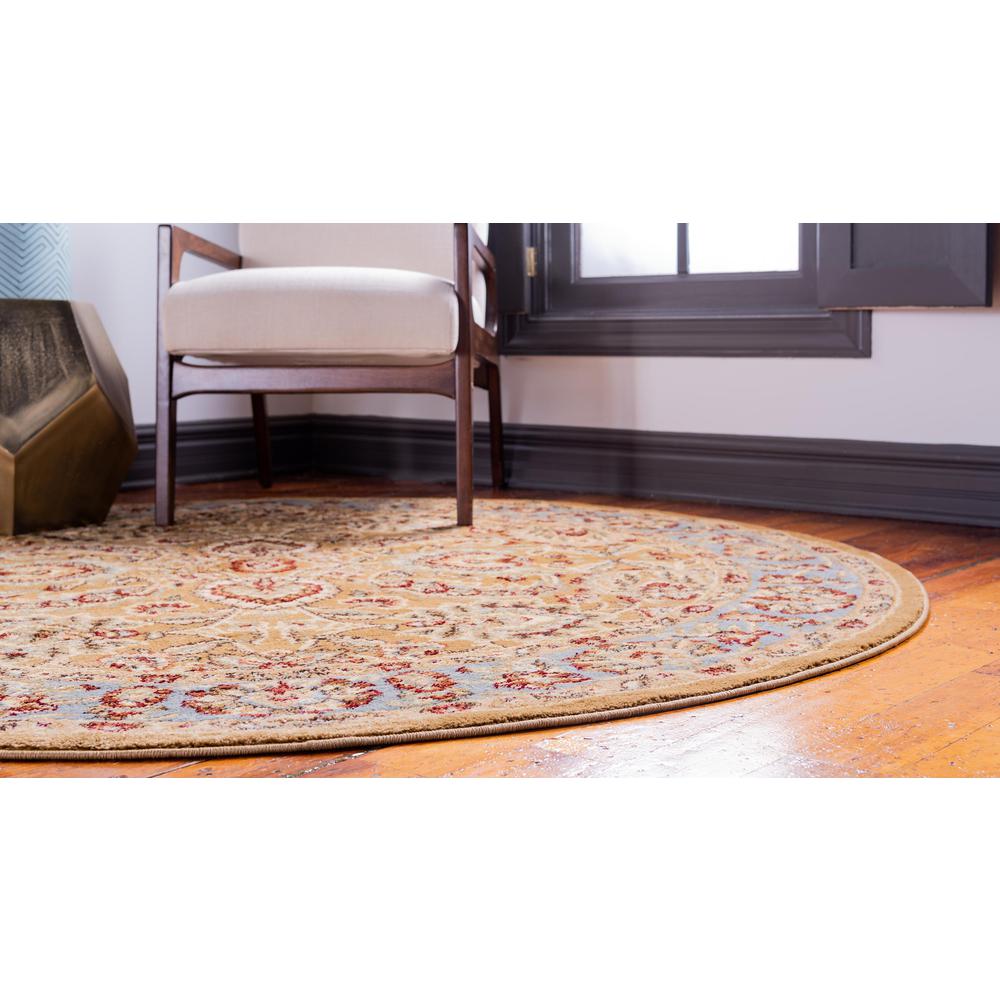 Asheville Voyage Rug, Gold/Ivory (6' 0 x 6' 0). Picture 4