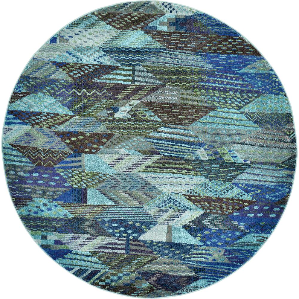 Rainier Sedona Rug, Blue (6' 0 x 6' 0). Picture 5