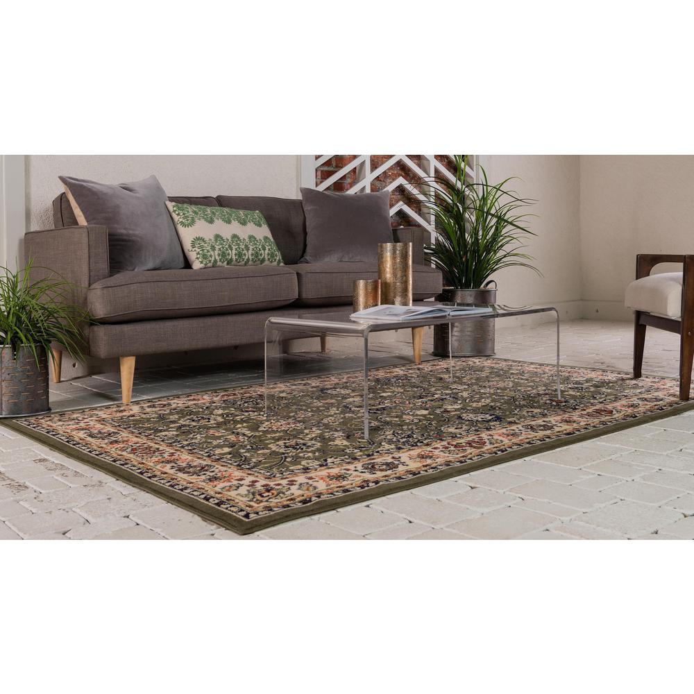 Washington Sialk Hill Rug, Olive (5' 0 x 8' 0). Picture 3
