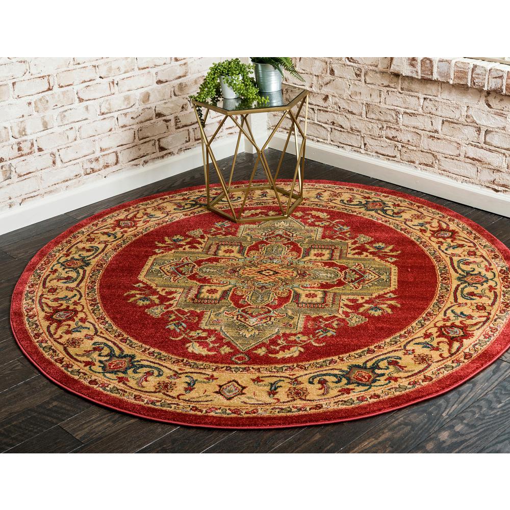 Arsaces Sahand Rug, Red (6' 0 x 6' 0). Picture 4