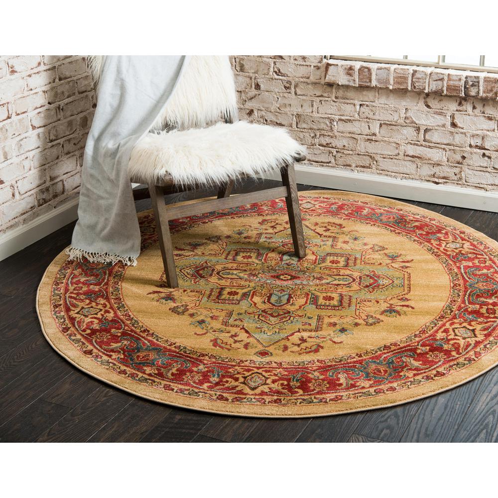 Arsaces Sahand Rug, Tan (8' 0 x 8' 0). Picture 4