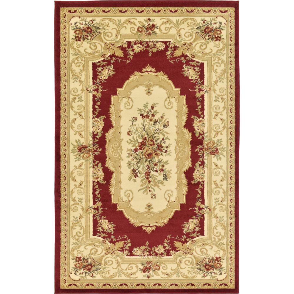 Henry Versailles Rug, Burgundy (5' 0 x 8' 0). Picture 4