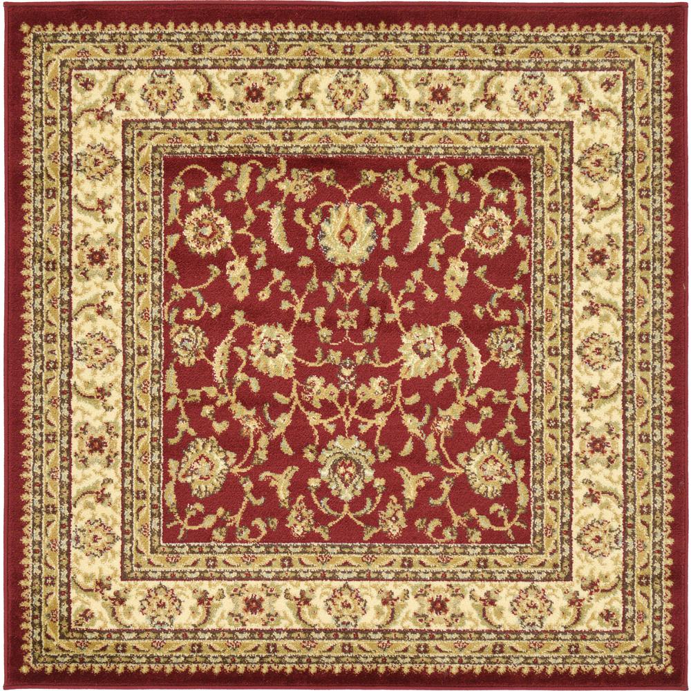 St. Louis Voyage Rug, Red (4' 0 x 4' 0). Picture 2