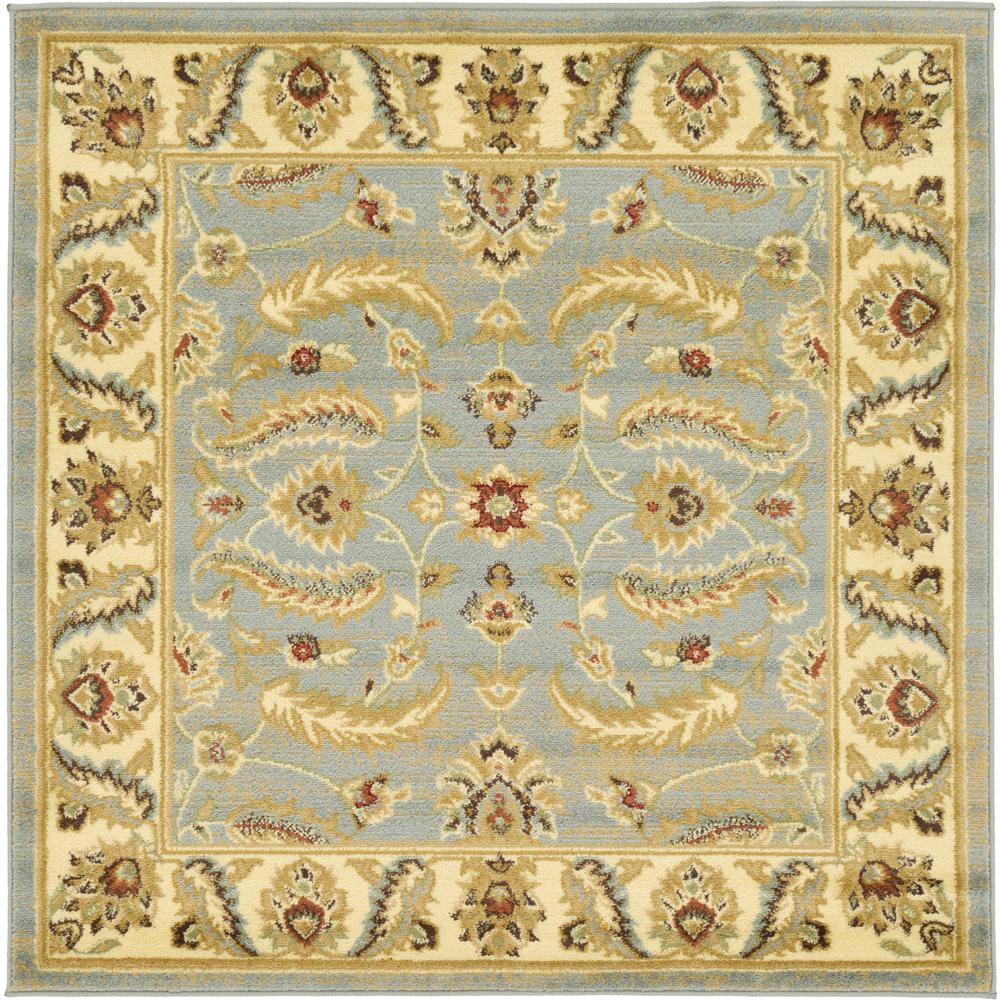 Hickory Voyage Rug, Light Blue (4' 0 x 4' 0). Picture 2
