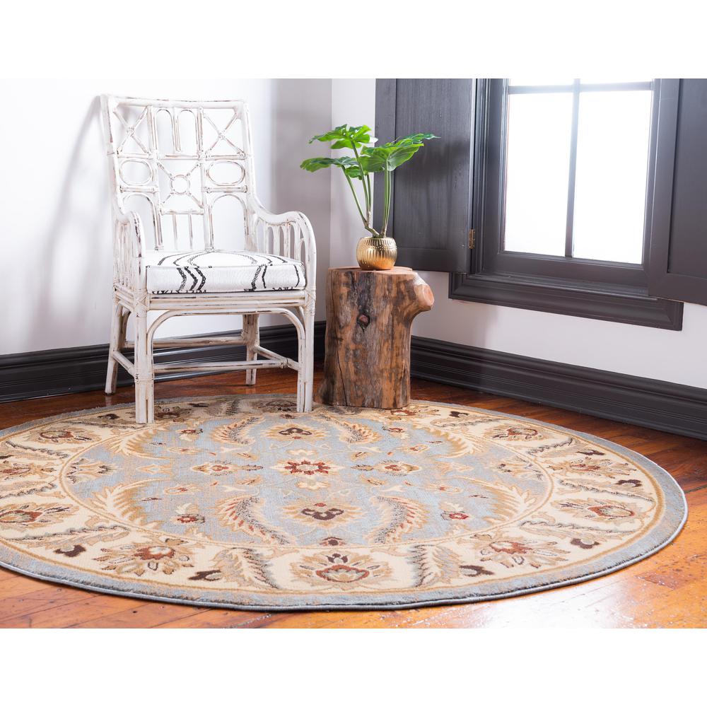 Hickory Voyage Rug, Light Blue (8' 0 x 8' 0). Picture 3