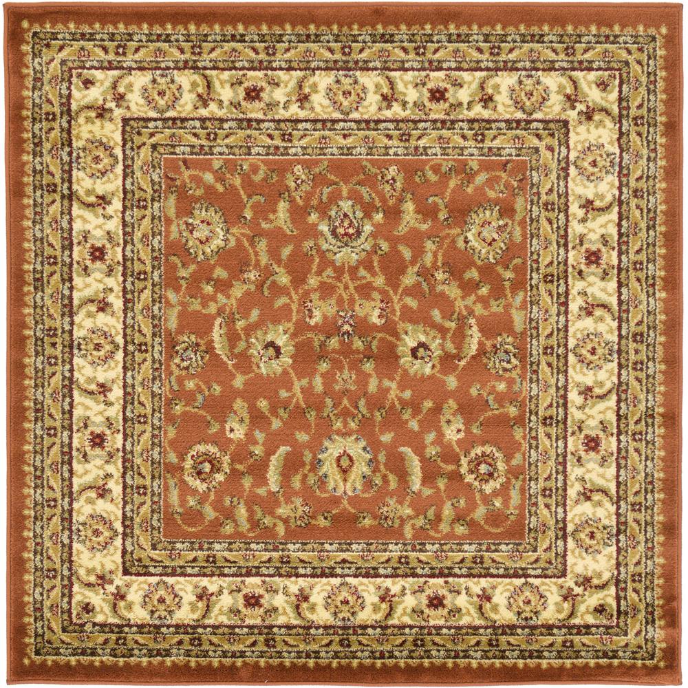 St. Louis Voyage Rug, Terracotta (4' 0 x 4' 0). Picture 5