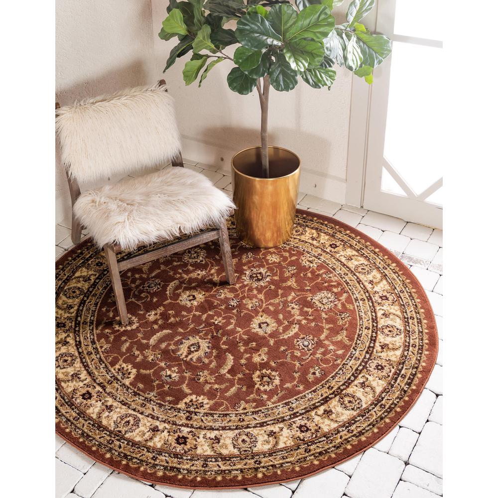St. Louis Voyage Rug, Terracotta (6' 0 x 6' 0). Picture 2