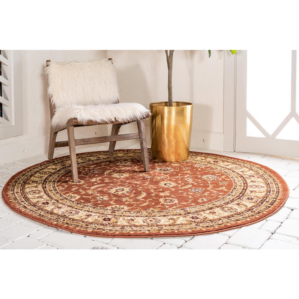 St. Louis Voyage Rug, Terracotta (6' 0 x 6' 0). Picture 3
