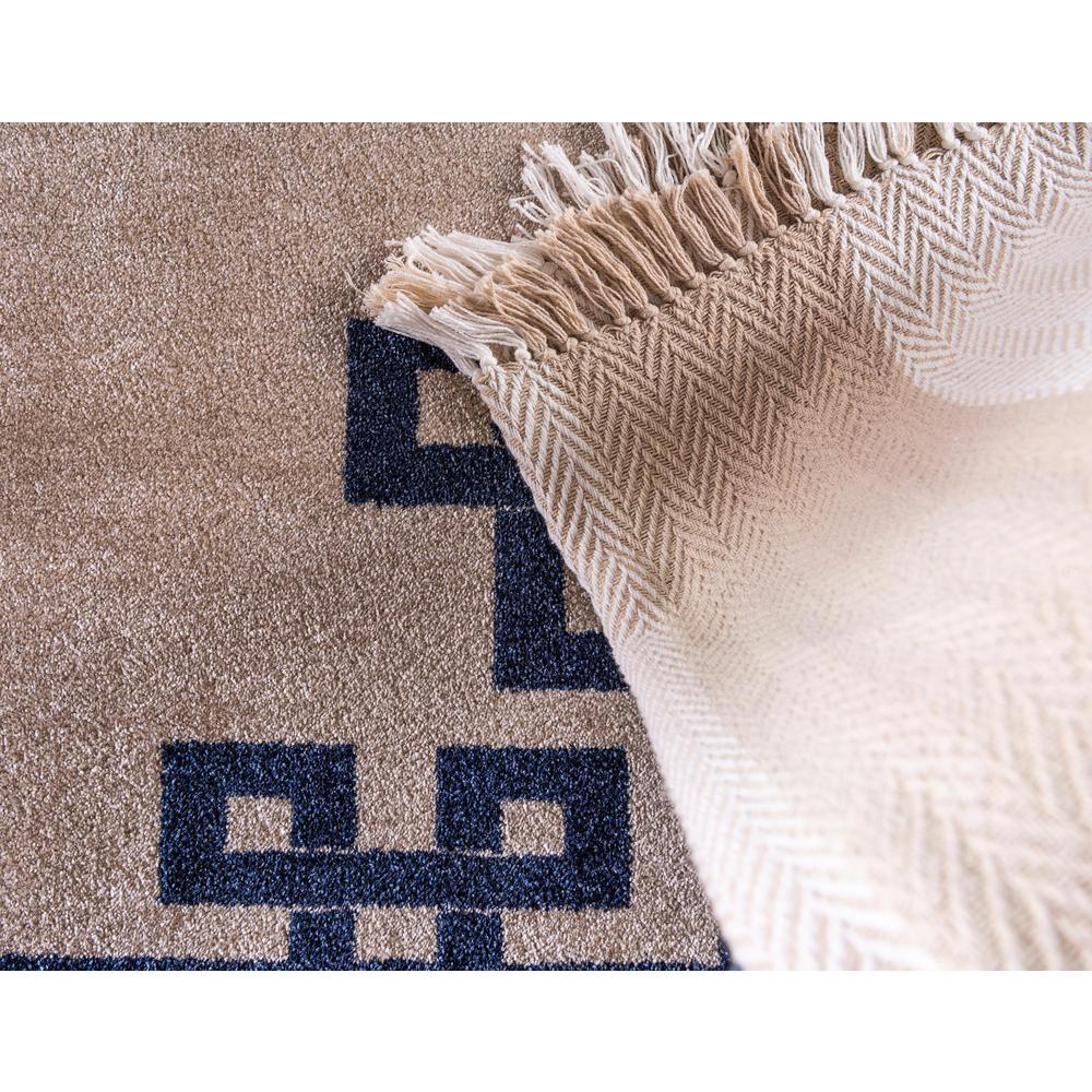 Geometric Athens Rug, Beige/Navy Blue (3' 3 x 5' 3). Picture 6