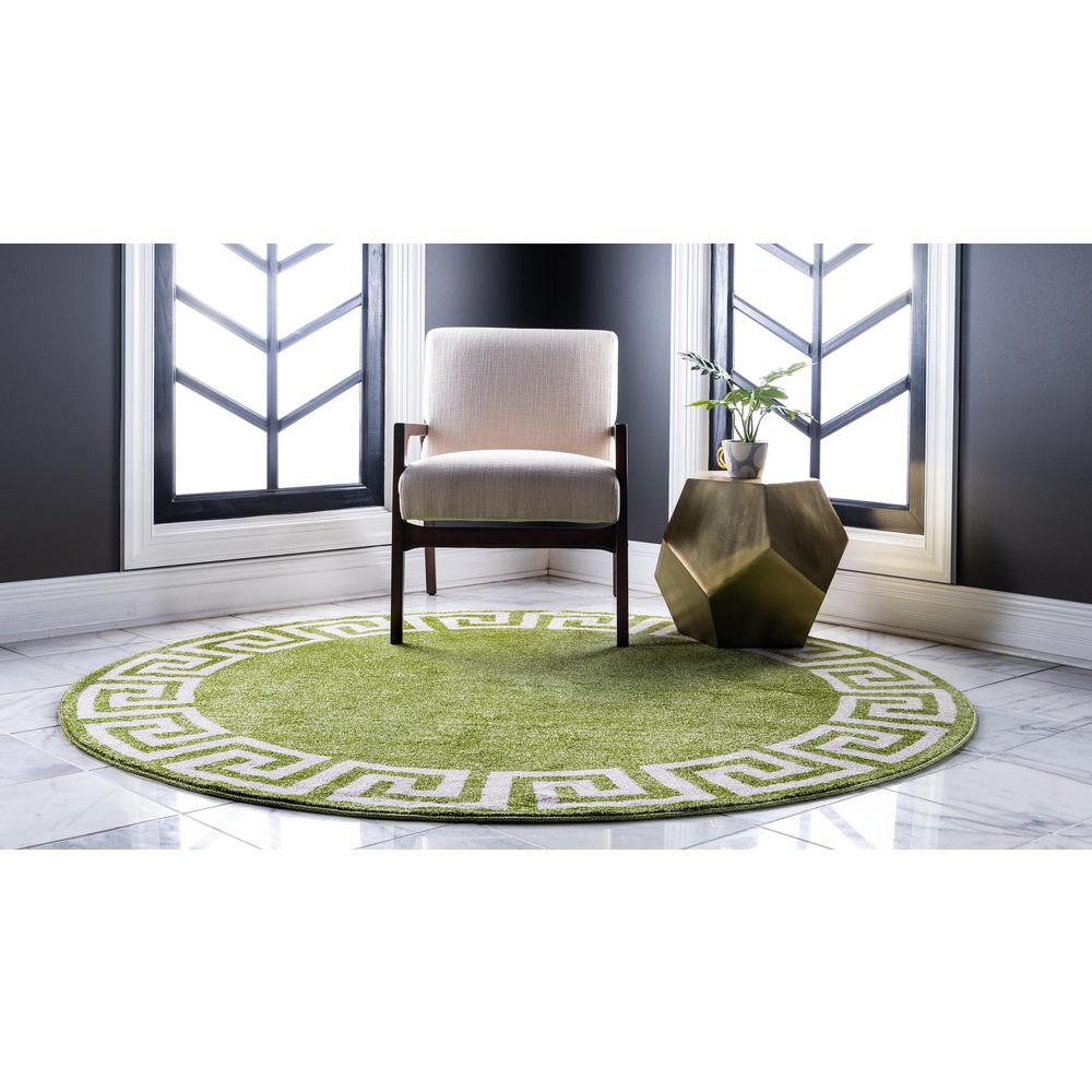 Modern Athens Rug, Light Green (6' 0 x 6' 0). Picture 3