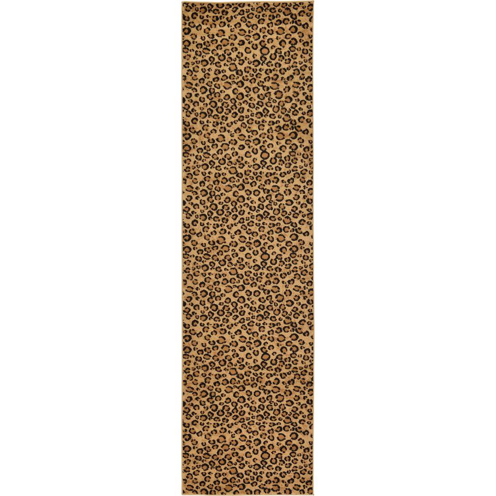 Leopard Wildlife Rug, Light Brown (2' 7 x 10' 0). Picture 2