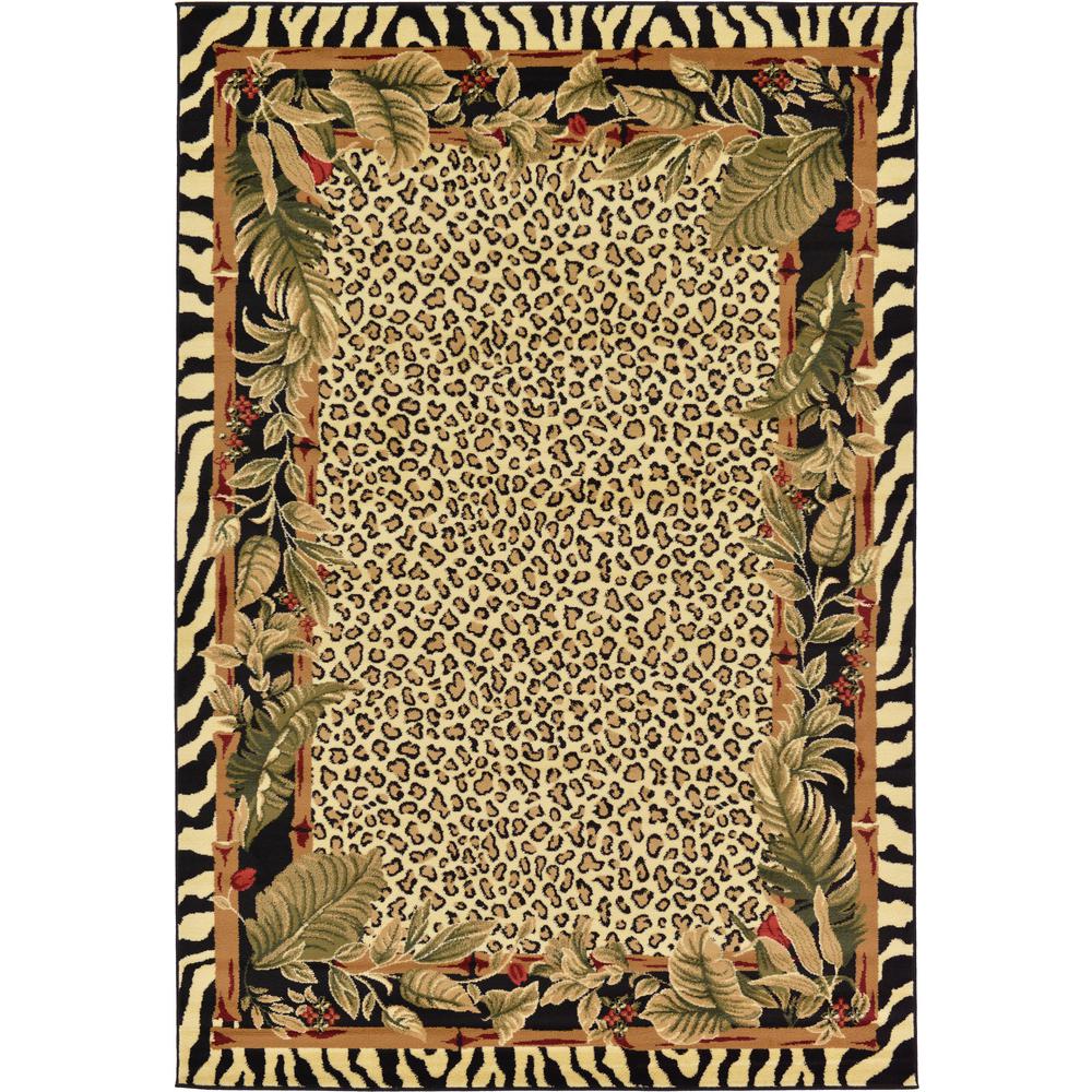 Jungle Wildlife Rug, Ivory (6' 0 x 9' 0). Picture 2