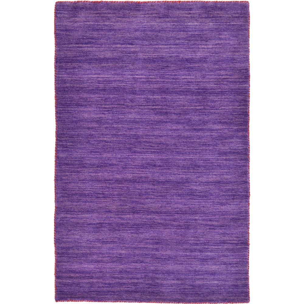 Solid Gava Rug, Purple (3' 3 x 5' 3). Picture 2