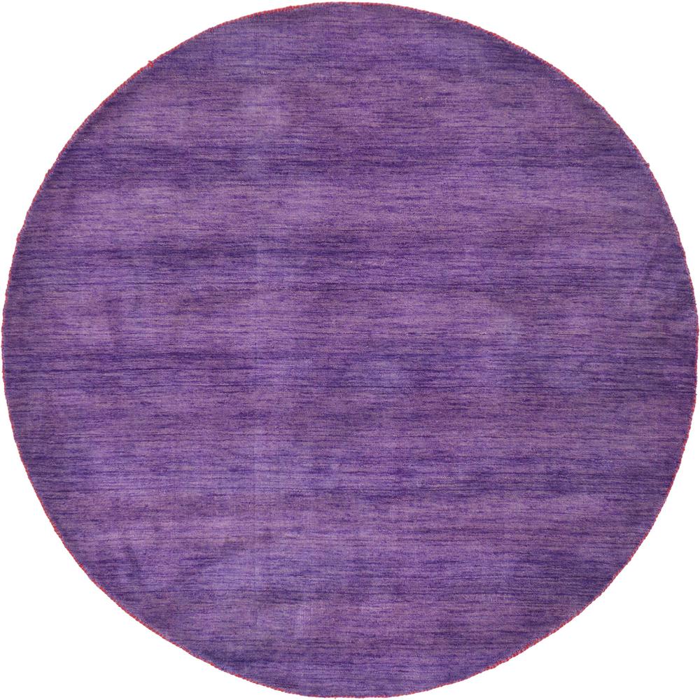 Solid Gava Rug, Purple (6' 7 x 6' 7). Picture 2