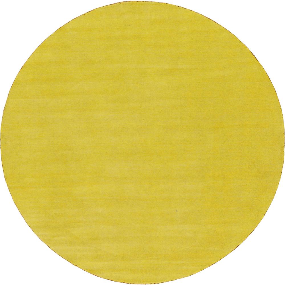 Solid Gava Rug, Yellow (9' 10 x 9' 10). Picture 2