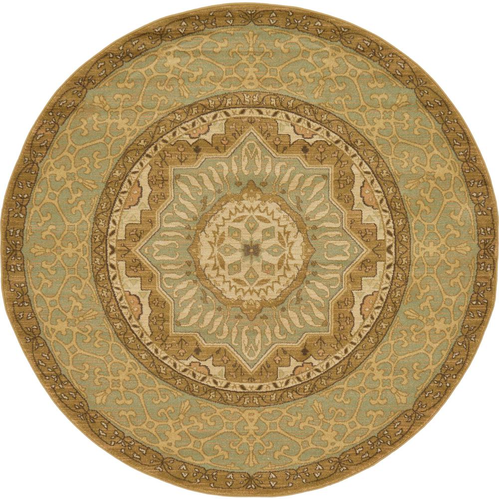 Quincy Palace Rug, Light Green (6' 0 x 6' 0). Picture 2