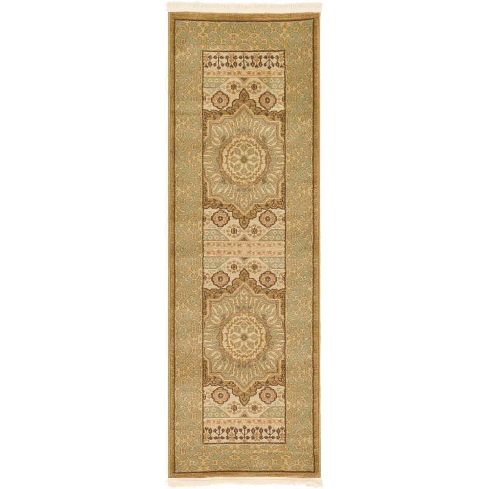 Quincy Palace Rug, Light Green (2' 0 x 6' 0). Picture 2