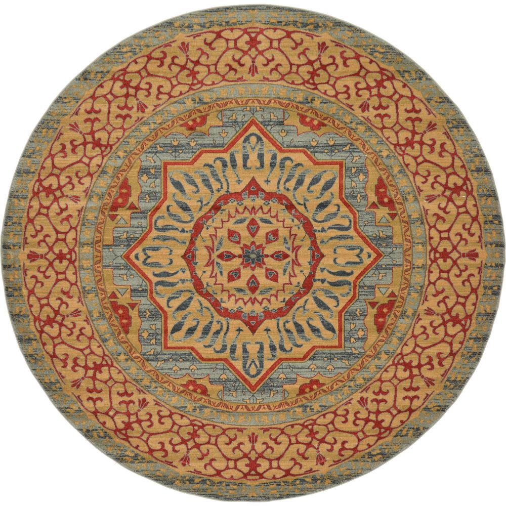 Quincy Palace Rug, Light Blue (8' 0 x 8' 0). Picture 2