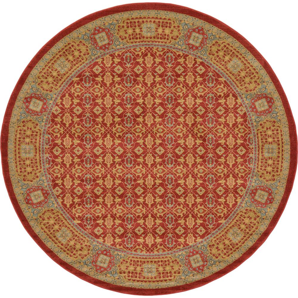 Jefferson Palace Rug, Red (8' 0 x 8' 0). Picture 2