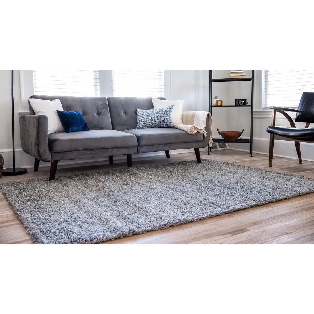 Solid Shag Rug, Cloud Gray (7' 0 x 10' 0). Picture 3