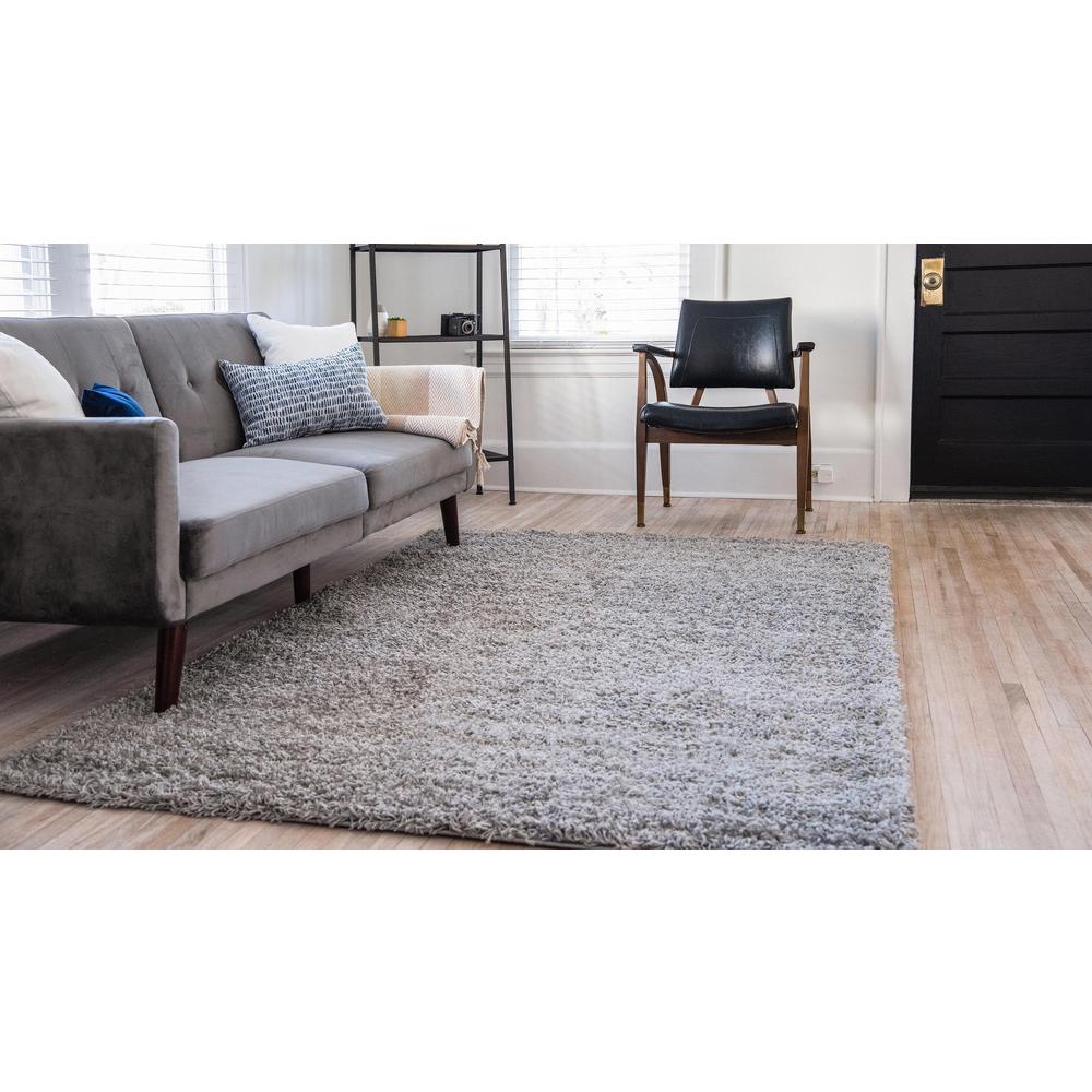 Solid Shag Rug, Cloud Gray (7' 0 x 10' 0). Picture 4