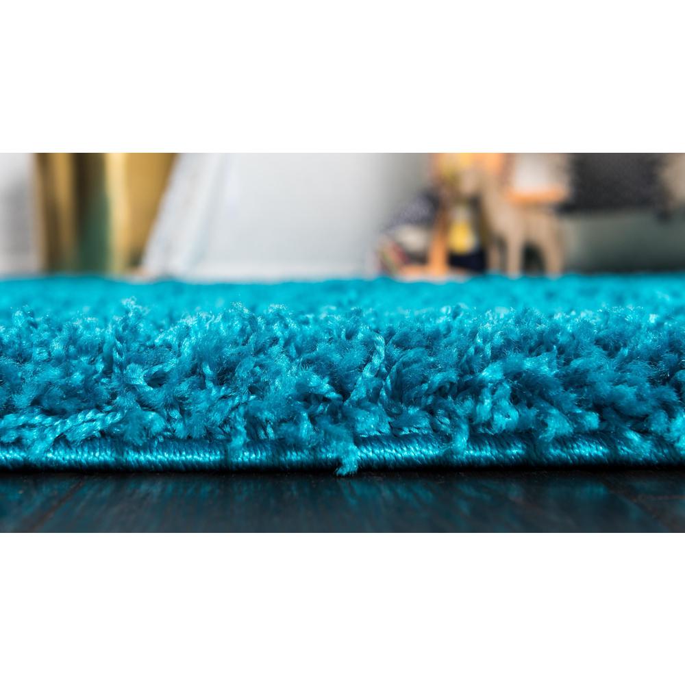 Solid Shag Rug, Turquoise (7' 0 x 10' 0). Picture 5
