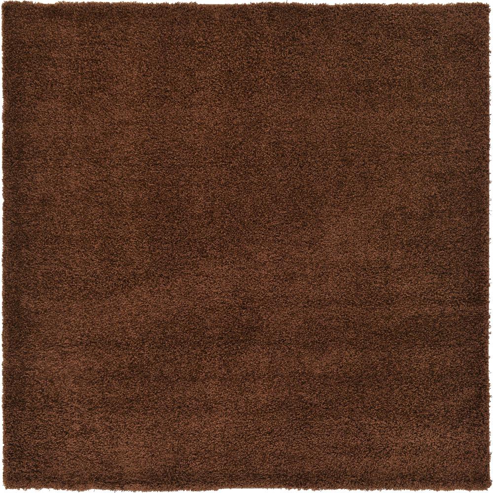 Solid Shag Rug, Chocolate Brown (8' 2 x 8' 2). Picture 2