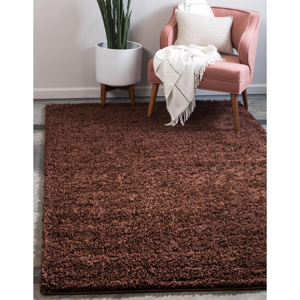 Solid Shag Rug, Chocolate Brown (7' 0 x 10' 0). Picture 2