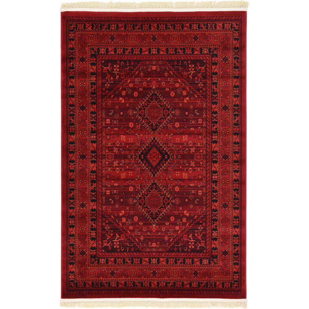 Lincoln Tekke Rug, Red (4' 0 x 6' 0). Picture 2