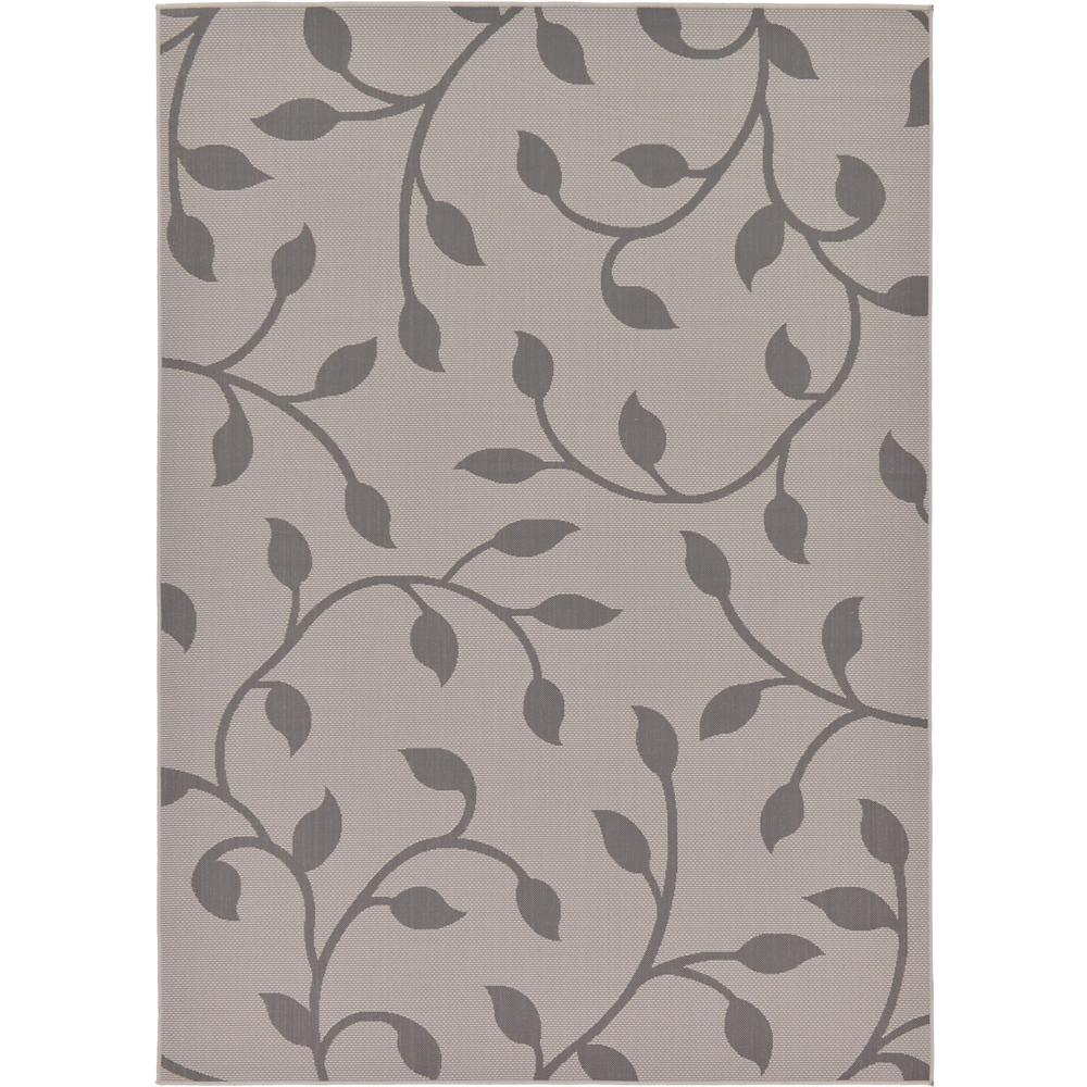 Outdoor Botanical Rug, Gray (7' 0 x 10' 0). Picture 2