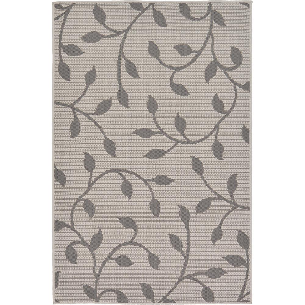 Outdoor Botanical Rug, Gray (3' 3 x 5' 0). Picture 2