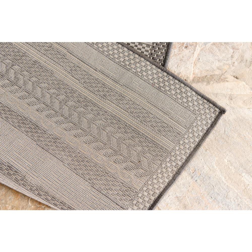 Outdoor Lines Rug, Gray (5' 3 x 8' 0). Picture 6