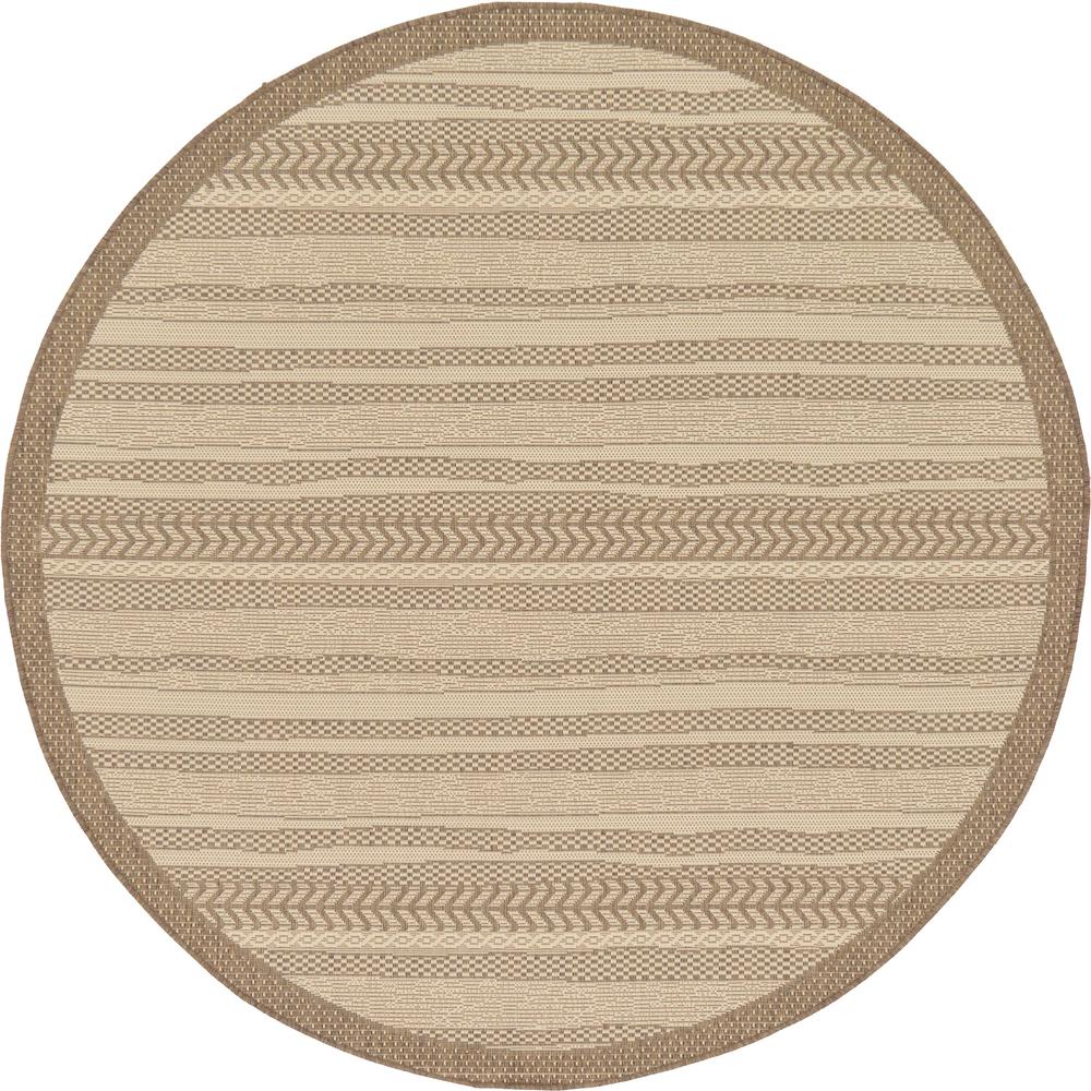 Outdoor Lines Rug, Brown (6' 0 x 6' 0). Picture 2